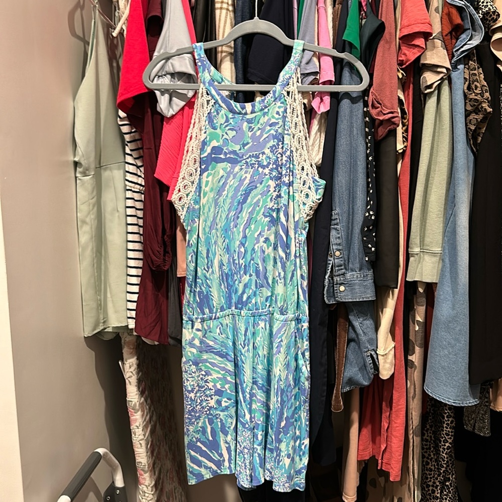 Cute Lily halter neckline romper worn once. No signs of wear